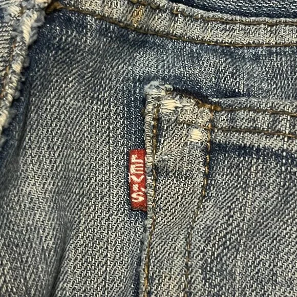 Levis Vintage Clothing 501XX Redline Selvedge Jeans Big E 32x28 Distressed 1993